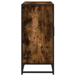 Berkfield Home Sideboard Smoked Oak 92x35x76 cm Engineered Wood in Brown - Size: 92 x 35 x 76 cm - thumbnail 5