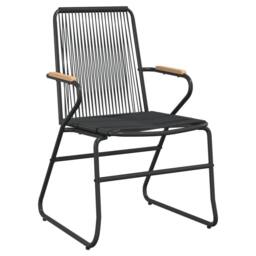 Berkfield Home 7 Piece Garden Dining Set Black PVC Rattan - thumbnail 6