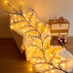 Kelvenix LED Willow Fairy String Lights Garden Outdoor in Brown - Size: 0.6m2 - thumbnail 3