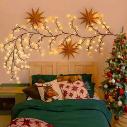 Kelvenix LED Willow Fairy String Lights Garden Outdoor in Brown - Size: 0.6m2 - thumbnail 5