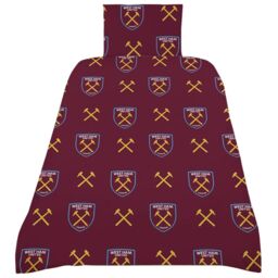 West Ham United FC Reversible Duvet Set in Maroon - Size: Single - thumbnail 3