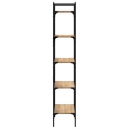 Berkfield Home Bookcase 5-Tier Sonoma Oak 56x31.5x174 cm Engineered Wood in Light Brown - thumbnail 5