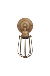 Industville Orlando Wire Cage Wall Light, 4 Inch, Brass in Bronze - thumbnail 2