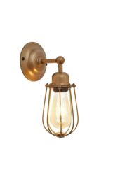 Industville Orlando Wire Cage Wall Light, 4 Inch, Brass in Bronze - thumbnail 3