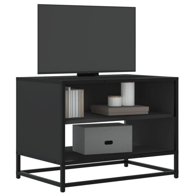 Berkfield Home TV Cabinet Black 61x40x46 cm Engineered Wood & Metal - Size: 61 x 40 x 46 cm - image 1