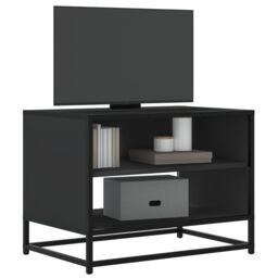 Berkfield Home TV Cabinet Black 61x40x46 cm Engineered Wood & Metal - Size: 61 x 40 x 46 cm