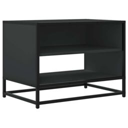 Berkfield Home TV Cabinet Black 61x40x46 cm Engineered Wood & Metal - Size: 61 x 40 x 46 cm - thumbnail 2