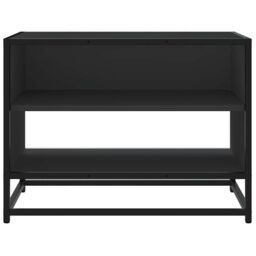 Berkfield Home TV Cabinet Black 61x40x46 cm Engineered Wood & Metal - Size: 61 x 40 x 46 cm - thumbnail 4