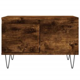 Berkfield Home Coffee Table Smoked Oak 55x55x36.5 cm Engineered Wood in Brown - thumbnail 5