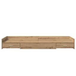 Berkfield Home Storage Bed Frame Artisan Oak 80 x 200 cm Engineered wood in Brown - thumbnail 5
