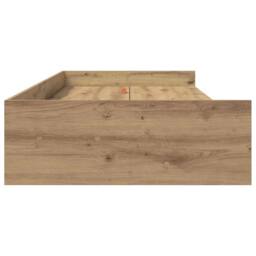 Berkfield Home Storage Bed Frame Artisan Oak 80 x 200 cm Engineered wood in Brown - thumbnail 6