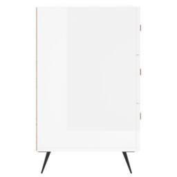 Berkfield Home Modern Bedside Cabinet High Gloss White 40x40x66 cm Engineered Wood - Size: 40 x 40 x 66 cm - thumbnail 6