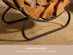 Adam Fires & Fireplaces Adam Burford Firewood Log Holder in Black - thumbnail 3