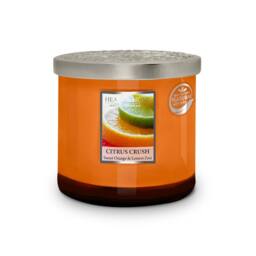 Heart and Home Twin Wick Ellipse Soy Wax Candle - Citrus Crush in Orange - thumbnail 2