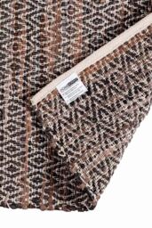Homescapes Real Leather Handwoven Pattern Hall Runner, 66 x 200 cm in Brown - Size: 66 cm x 200 cm - thumbnail 5