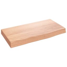Berkfield Home Wall Shelf Light Brown 40x20x4 cm Treated Solid Wood Oak - Size: 40 x 20 x 4 cm