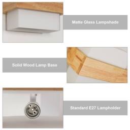 Pheashine Wooden LED Wall Light, Scandinavian Style, E27 Socket (Bulb includedt) in Light Brown - thumbnail 5