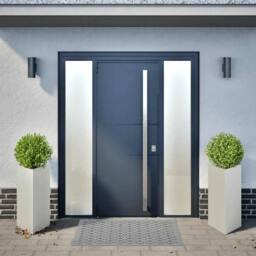 Berkfield Home Garden Planters 2 pcs Triangular 40x34.5x70 cm Stainless Steel in Silver - thumbnail 3