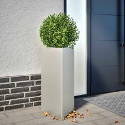 Berkfield Home Garden Planters 2 pcs Triangular 40x34.5x70 cm Stainless Steel in Silver - thumbnail 2