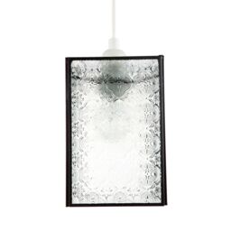 Happy Homewares Vintage Traditional Bronze Pendant Shade with Clear Moroccan Glass - thumbnail 5