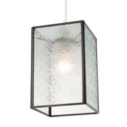 Happy Homewares Vintage Traditional Bronze Pendant Shade with Clear Moroccan Glass - thumbnail 2