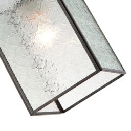 Happy Homewares Vintage Traditional Bronze Pendant Shade with Clear Moroccan Glass - thumbnail 3