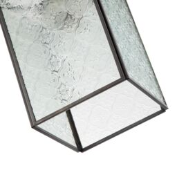 Happy Homewares Vintage Traditional Bronze Pendant Shade with Clear Moroccan Glass - thumbnail 4