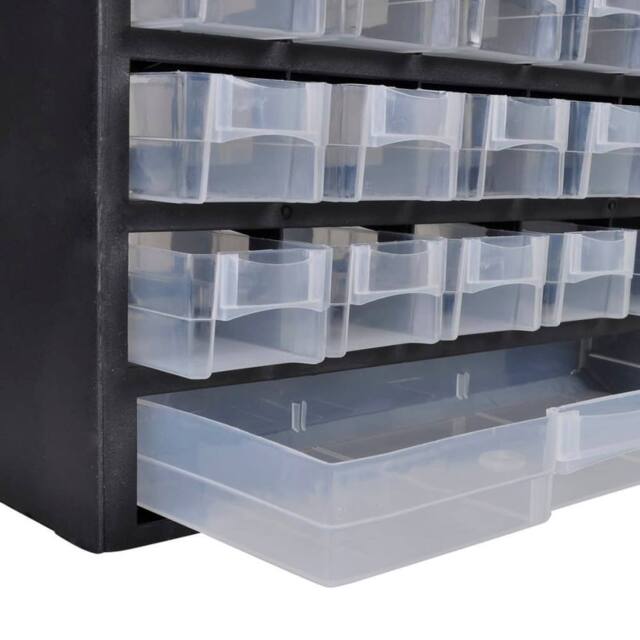 Berkfield Home 41-Drawer Plastic Storage Cabinet Tool Box in Black - image 1