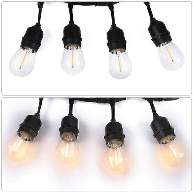 SPETLEK Festoon Outdoor String Lights 10 Bulbs in Black - image 1