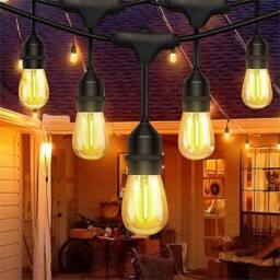 SPETLEK Festoon Outdoor String Lights 10 Bulbs in Black - thumbnail 5
