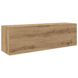 Berkfield Home Bathroom Wall Cabinet Artisan Oak 100x25x30 cm Engineered Wood in Brown - Size: 100 x 25 x 30 cm - thumbnail 2
