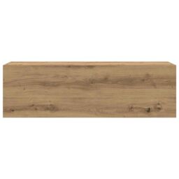 Berkfield Home Bathroom Wall Cabinet Artisan Oak 100x25x30 cm Engineered Wood in Brown - Size: 100 x 25 x 30 cm - thumbnail 5