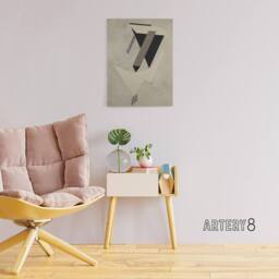 "Artery8 Lazar El Lissitzky Kestnermappe Proun Canvas Wall Art Print in Grey - Size: W24"" x H32""" - thumbnail 3