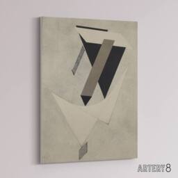 "Artery8 Lazar El Lissitzky Kestnermappe Proun Canvas Wall Art Print in Grey - Size: W24"" x H32""" - thumbnail 2
