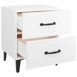 Berkfield Home Bedside Cabinets 2pcs White 40x35x47.5 cm - thumbnail 6