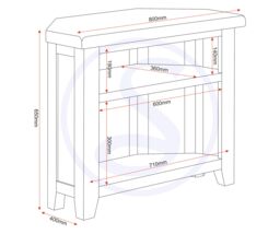 Seconique Windsor Ivory Corner TV Unit (Fully Assembled) in Light Oak - thumbnail 8