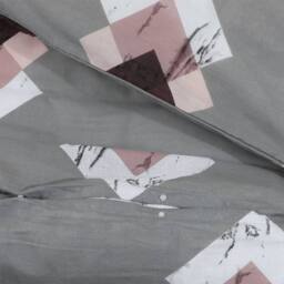 Berkfield Home Elegant Duvet Cover Set Grey 140x200 cm Cotton - thumbnail 4