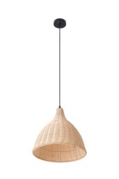 Living and Home Rattan-Woven Pendant Light in Natural - thumbnail 3