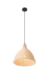 Living and Home Rattan-Woven Pendant Light in Natural - thumbnail 2