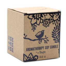 Serenityy Agnes + Cat Sage Herb Garden Candle - Ceramic Vessel, Wooden Wick in White - thumbnail 2