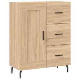 Berkfield Home Highboard Sonoma Oak 69.5x34x180 cm Engineered Wood in Light Tan - thumbnail 7