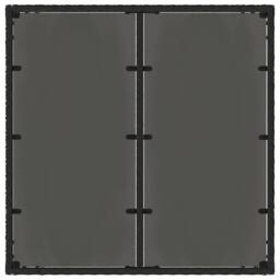 Berkfield Home Garden Table with Glass Top Black 90x90x75 cm Poly Rattan - Size: 90 x 90 x 75 cm - thumbnail 7