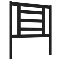 Berkfield Home Bed Headboard Black 81x4x100 cm Solid Wood Pine - Size: 81 x 4 x 100 cm - thumbnail 2