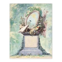 Artery8 Aert Schouman Framed Wall Art 18th Century Monument Design Watercolour in Green - Size: A4 - thumbnail 3
