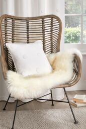 Appletree 'Tufted Spots' Textured Filled 100% Cotton Cushion in White - Size: 43 cm x 43 cm - thumbnail 1