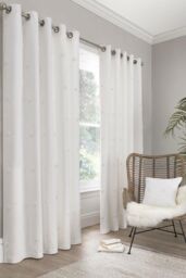 Appletree 'Tufted Spots' Textured Filled 100% Cotton Cushion in White - Size: 43 cm x 43 cm - thumbnail 2