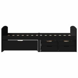 Berkfield Home Day Bed with 5 Drawers without Mattress IRUN Black 90x200 cm - thumbnail 5