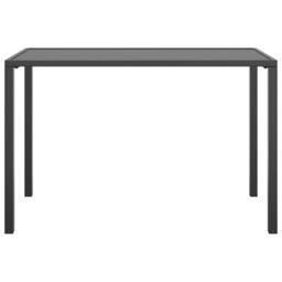 Berkfield Home Garden Dining Table Anthracite 110x54x70 cm Steel in Black - Size: 110 x 54 x 70 cm - thumbnail 3