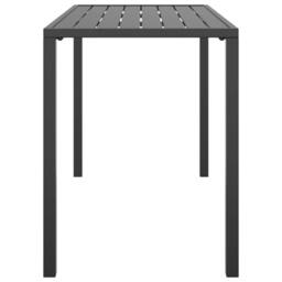 Berkfield Home Garden Dining Table Anthracite 110x54x70 cm Steel in Black - Size: 110 x 54 x 70 cm - thumbnail 4