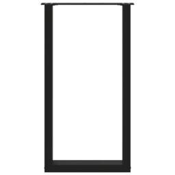 Berkfield Home Coffee Table Legs U-Shaped 2 pcs Black 50x(90-91) cm Steel - thumbnail 5